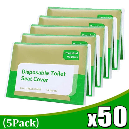 Portable Disposable Toilet Seat Cover Travel Camping Hotel Bathroom Accessories Degradable Waterproof Soluble Water Toilet Mats