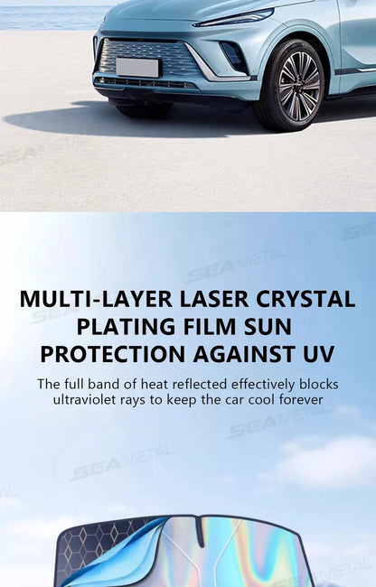 SEAMETAL Car Windshield Sun Shade Five-layer Front Window Sunshade Windshield Sun Protection Cover UV Blocker Summer Car Covers