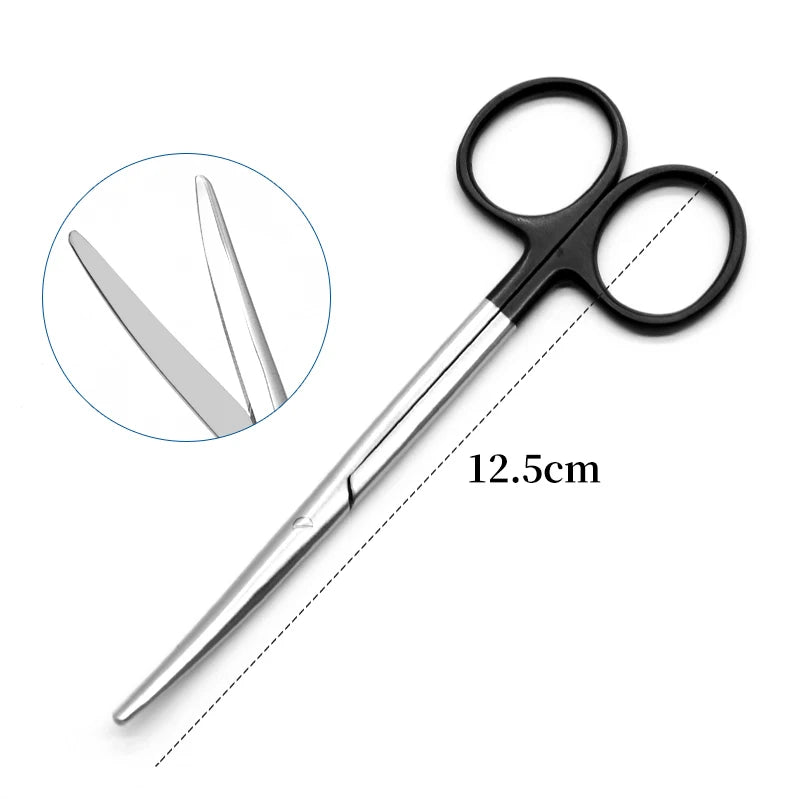 Cutting Tonsil Non-damaged Vocal Cord Cutter Straight Stainless Steel Black Handle Scissors Medical Instruments