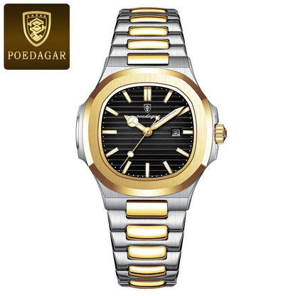 POEDAGAR Top Exquisite Women's Wristwatch Waterproof Luminous Date Fashion Ladies Watches Stainless Steel Quartz Watch For Woman