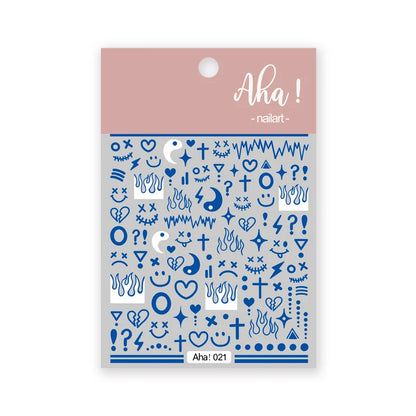 White Bloom Translucent Hollow Butterfly Heart Nail Sticker Press on Nails Decals Hollow Heart Star Moon Shape Sticker Sliders