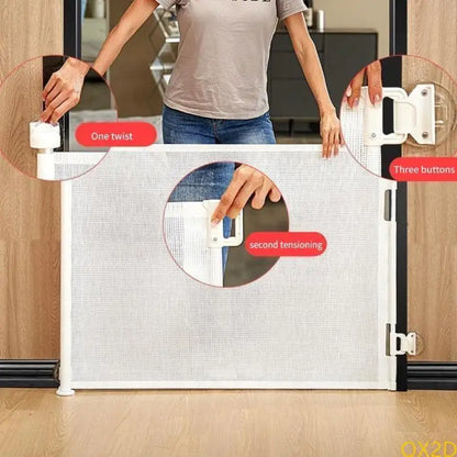 1 Set Retractable Baby Gate Replacement Part Mounting Accessories Fixing Base with Hook & Screws for Child Safety