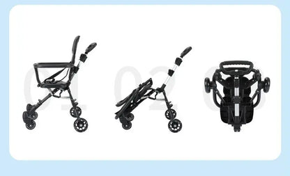 Easy Assembly DIY Pet Stroller Portable Foldable Cart Breathable Travel Carrier for Small Breed Dogs Cats Outdoor Walking