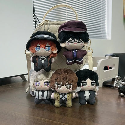 Anime Bungou Stray Dogs Plush Keychain Dazai Osamu Nakahara Chuuya Soft Stuffed Toys Birthday Gift 10cm
