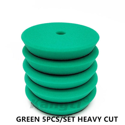 Kangti Car Polishing Pad Kit 3 Inch Self-Adhesive Buffing Wheel Car Detailing Waxing Sponge Pads Auto Care Cleaning Tool