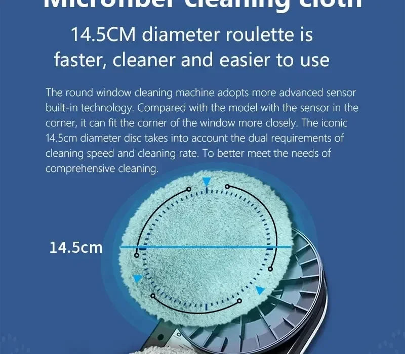 DIVEDEER Window cleaner for home use fully automatic single water spray window cleaner remote control window cleaner robot