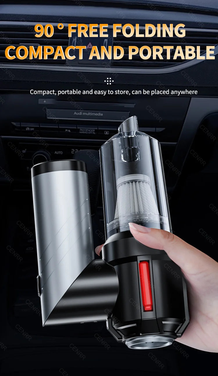 CENRR 998000PA Car Vacuum Cleaner Mini Cordless Powerful Wireless Car Cleaner HandHeld Portable Vacuum Cleaner Home Appliance