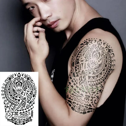 Waterproof Temporary Tattoo Sticker Joker Skull Letter Big Size Body Art Flash Tatoo Fake Tatto Stickers for Girl Men Women