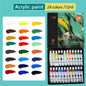 Acrylic Paint Set, 36 Colors, Each Bottle 0.41 Fluid Ounces (12 ML), 36-Color Acrylic Paints, Non-Fading, Rich in Color, Suitabl