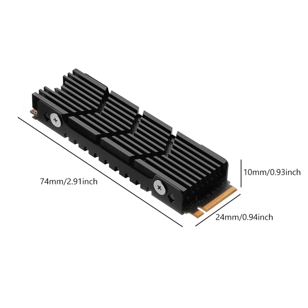 M.2 SSD NVMe Heat Sink heatsink M2 2280 SSD Hard Disk Aluminum Heat Sink with Silicone Thermal Pad for PC / PS5 PCIE 2280 SSD