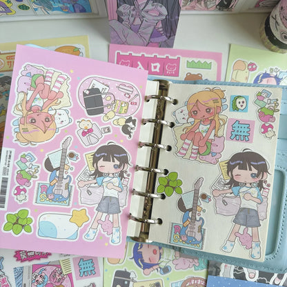 Cute Sweet Cool Japanese Shibuya Girl Sticker Korean Kawaii Cartoon Y2k Stickers Hand Account Diary Scrapbook Decorative Sticker