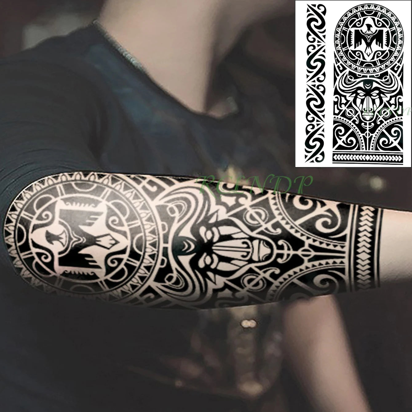 Waterproof Temporary Tattoo Sticker Joker Skull Letter Big Size Body Art Flash Tatoo Fake Tatto Stickers for Girl Men Women