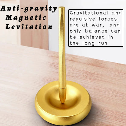 New Creative Aluminum Alloy Magnetic Levitation Self Supporting Signature Pen Business Office Swing Freely Not Fall Pen Gift Box