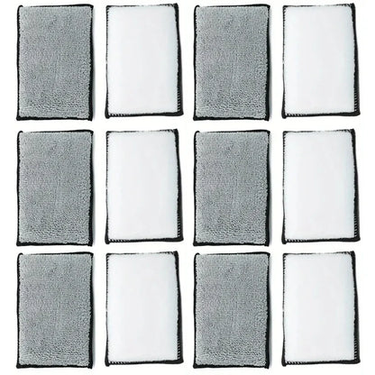 2/24PCS Soft Double Side Microfiber Scrubbing Sponge Car Leather Cleaning Microfiber Towel Wax Sponge Auto Detailing Tools