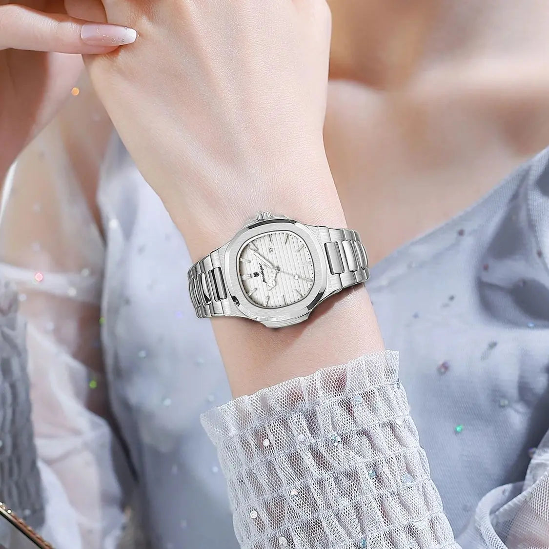 POEDAGAR Top Exquisite Women's Wristwatch Waterproof Luminous Date Fashion Ladies Watches Stainless Steel Quartz Watch For Woman
