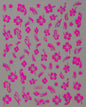5D Hibiscus Flower Nail Embossed Sticker Acrylic Pink White Gold Petal Leaf Adhesive Decal Butterfly Dragon Floral Elegant Decor
