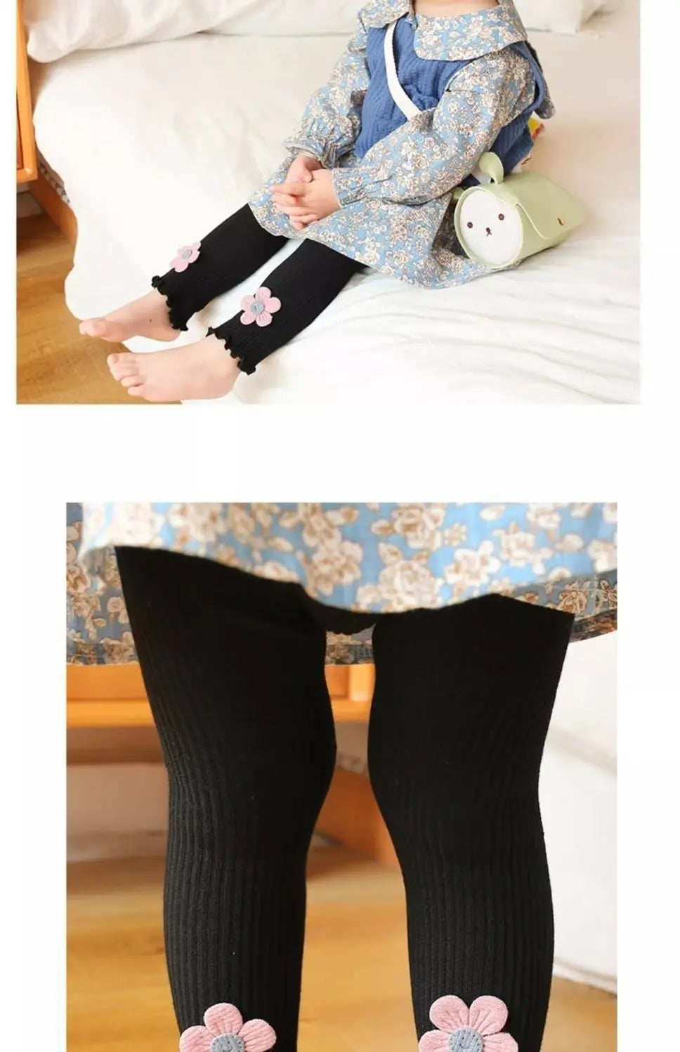 Baby Leggings for Spring and Autumn Cotton Children's Adjustable Pants Baby Girls Look Good Long Pants for Outerwear Clothing