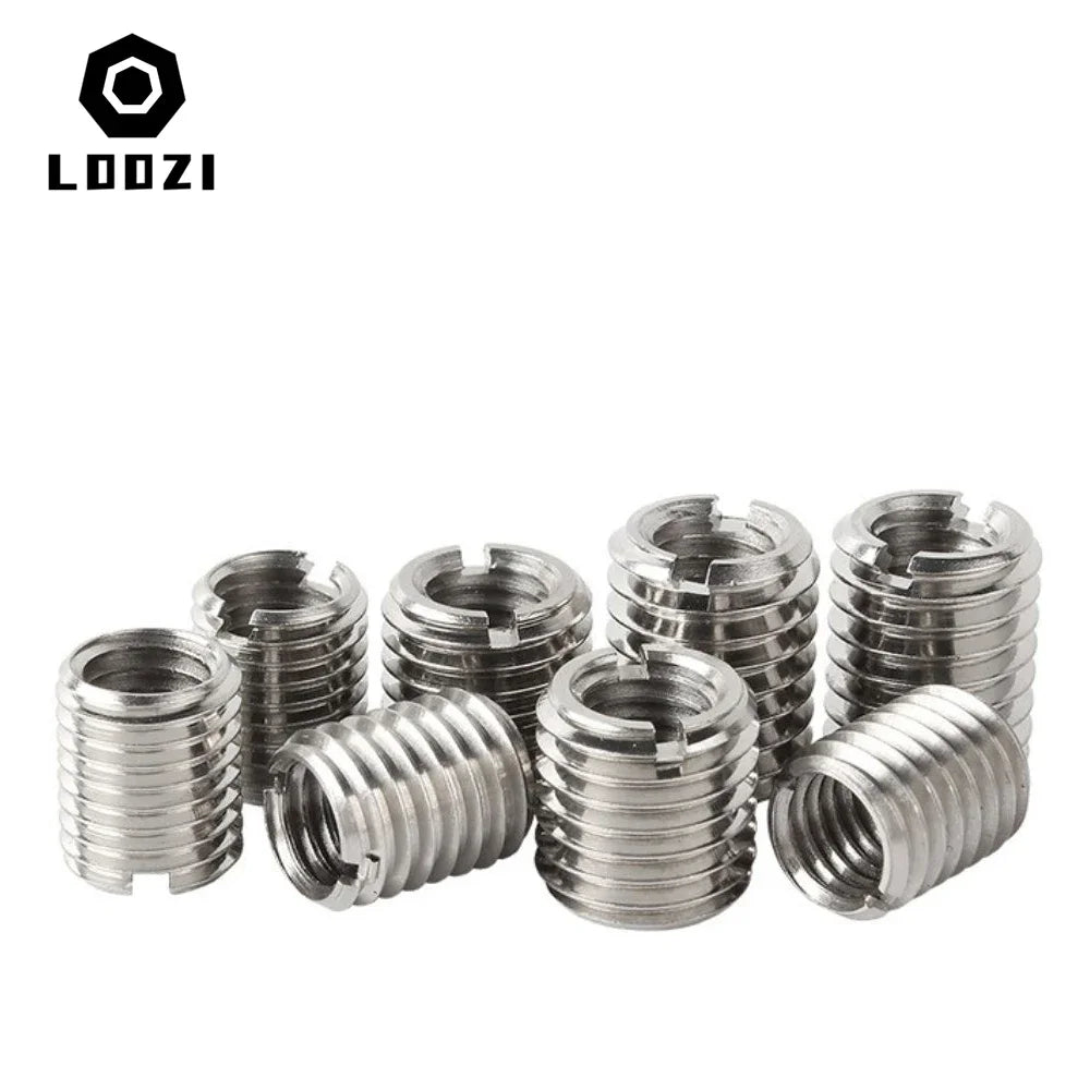 304 Stainless Steel Slotted Inside Outside Thread Adapter Screw M2-12Wire Thread Insert Sleeve Conversion Nut Coupler Convey1244