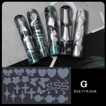 12pcs Manicure Paper Matte Paperless Tray Auxiliary For Nail Art Decorations Paperless Holder Extension Adhesive