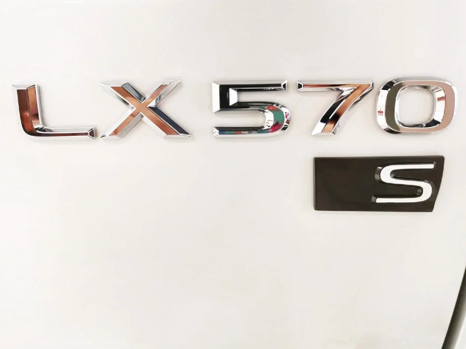 For Lexus LX570 S Accessories 2008-2019 Car Rear Trunk Special Emblem Badge Sticker Letter Rear Emblem