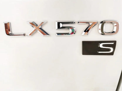 For Lexus LX570 S Accessories 2008-2019 Car Rear Trunk Special Emblem Badge Sticker Letter Rear Emblem