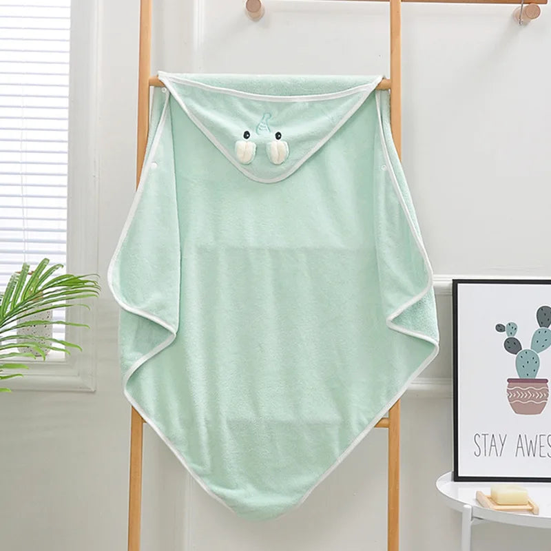Toddler Baby Hooded Towels Newborn Kids Bathrobe Super Soft Bath Towel Blanket Warm Sleeping Swaddle Wrap for Infant Boys Girls