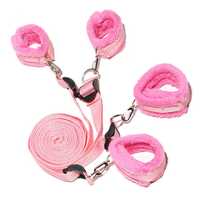 Couples Bed Handcuffs Sex Toys For Woman Bdsm Bondage Set Ankle Cuff Restraints Rope Strap Handcuffs Ankle Cuff Adult Game Goods