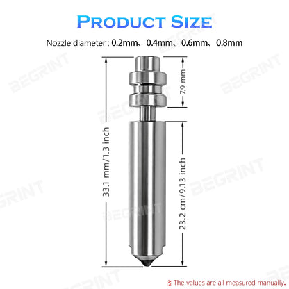 Upgrade Anycubic Kobra X Hotend Durability Bimetallic Nozzle For Anycubic Kobra X 0.2/0.4/0.6/0.8mm 3D Printers Accessories