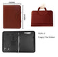 PU leather A4 zipper calculator binder conference file pad folder briefcase tablet portable circular handle file bag