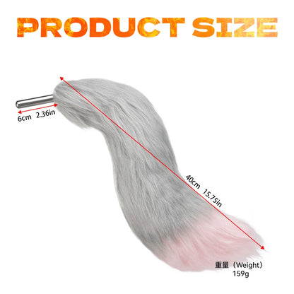 FAAK Silicone Wearable Anal Plug with Large Tail size S M L XL XXL Wireless Control Strapon Vibrator BDSM Flirting Sex Toys