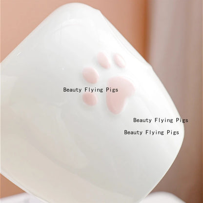 1pc Ceramic Pet Urn, Funeral Cremation Urn for Cats and Dogs, Pet Hair Covered Commemorative Jar,Household Pet Funeral Supplies