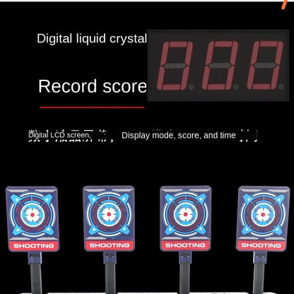 Targets for Nerf Guns Auto Reset Electric Shooting Target Accessories Kids Sound Light Shooting Game Toys High Precision Scoring