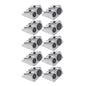 1/10/20Pcs Silver Aluminum Alloy Pencil Sharpener 2-Hole Magnesium Wedge Profile Metal Pen Sharpener for Office School Supplies
