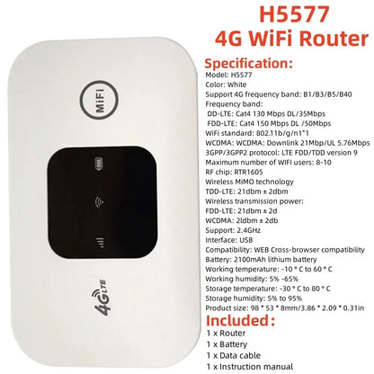 150Mbps 4G Lte Wifi Router Wireless Portable Unlock Modem Mini Pocket Wifi Router Mobile Hotspot With Sim Card Slot Repeater