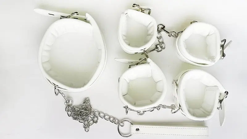 Puppy Play Soft and Comfortable Bondage Restraints Handcuffs Collar Wrist Ankle Cuffs for Fetish Erotic Adult Sex Games Couple