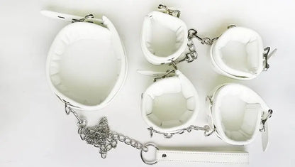 Puppy Play Soft and Comfortable Bondage Restraints Handcuffs Collar Wrist Ankle Cuffs for Fetish Erotic Adult Sex Games Couple