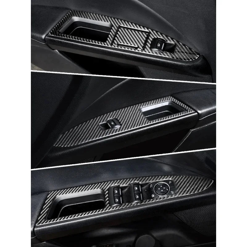 Fit for Ford Fusion Mondeo 2013–2019 Carbon Fiber Style ABS Interior Panel Cover Trim Stickers Car Decor Accessories