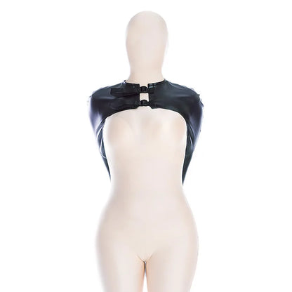 Sexy Charm Adult Rave Lingerie with Fetish Dog Hood Chest Harness Single Glove Arm Binder for Couple BDSM Body Bondage Clothing