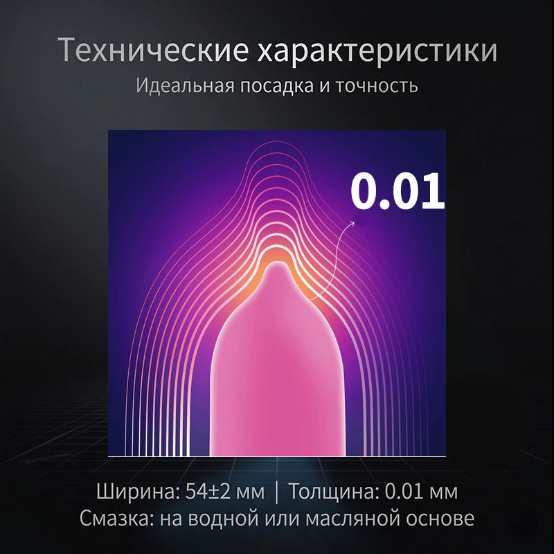 Premium 001 Ultra Thin Polyurethane Condoms 3pcs Non-Latex Safe Condoms Men Women Intimate Health Adult Pleasure Products