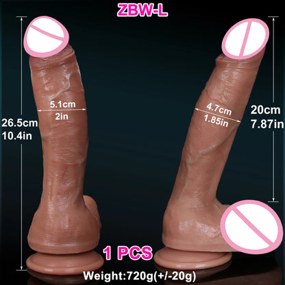 Huge Realistic Brown Giant Long Dildo Soft Silicone Vaginal Masturbators Penis Erotic Toy for Women Suction Cup Thick Glans Dick