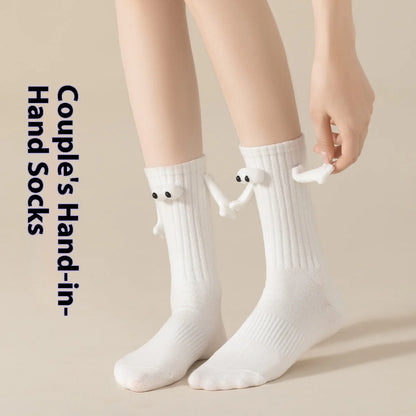 Magnetic Holding Hands Socks Novelty Funny Women Men Couple Socks Valentine's Gifts For Couples,Anniversary,Best Friends,Teens