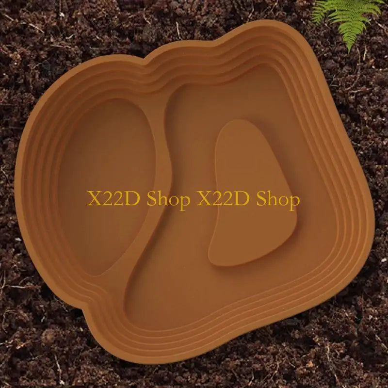X22D Natural Reptiles Bathing Bowl Plastic Multiple Step Design Soaking Pool with Ramps For Turtles Feeding Habitat