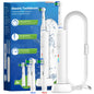 Smart Wireless Charging Rotating Electric Toothbrush, 3 Modes Rechargeable Rotation Toothbrush Compatible with Oral B Brush Head