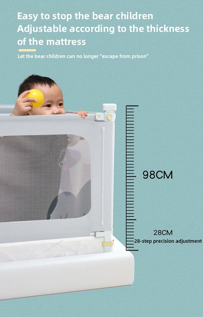 IMBABY Bed Guardrail Liftable Crib Protectors Adjustable Handrail Bed Safety Children Washable Baby Safety Bed Barrier Bumper