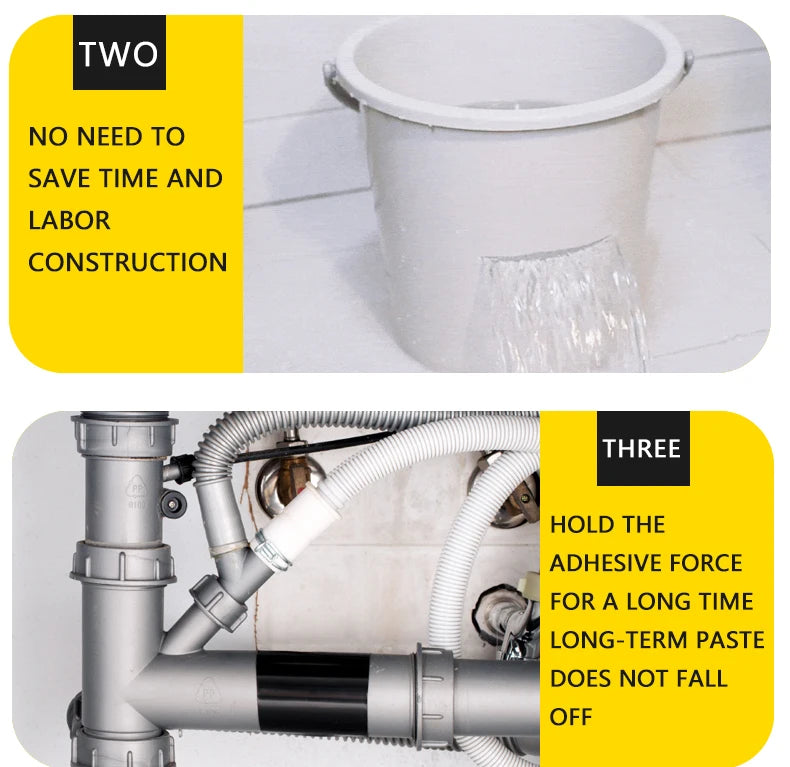 Stop Leaks Instantly with Super Glue Waterproof Tape-Outdoor Gardens,Kitchen,Bathroom,Pipes Bucket,Water Pipes Sealing Repair