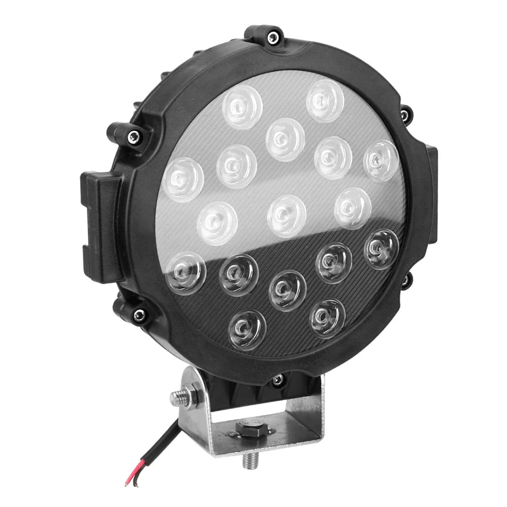 Spot Beam 7 inch Round LED Light Bar 51W LED Work Light For Truck Tractor 4x4 Off Road Driving Light