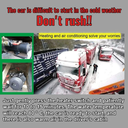 SIHAO 10KW Heavy‑Duty Water‑Type Diesel Heater, 12V‑24V Universal Vehicle Preheater, Robust Fuel Heating Unit for Automobile Engine Warm‑up and Passenger Cabin Heating Work