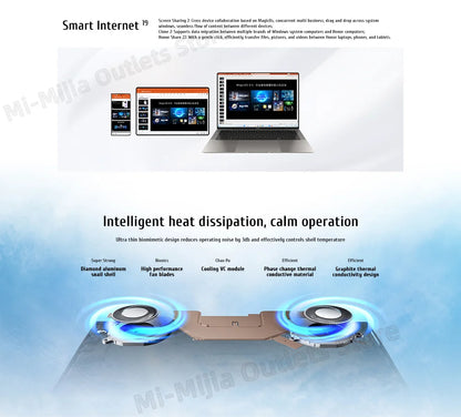 Honor MagicBook Art 14 Snapdragon Edition 1kg Ultra Thin Laptop X Elite 32G 1T 3.1K Eye Screen Notebook