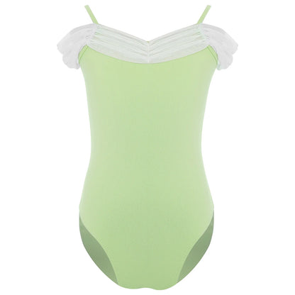 New Girls Ballet Leotards Kids Child Sleeveless Fairy Butterfly Wing Hollow Stitching Gymnastics Leotard Professional Stage Wear