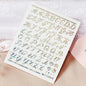 3D Glittery Gothic Letter Design Nail Art Stickers Uppercase Alphabet Letters Artistic Designs DIY Nail Art Decals Decoration #1
